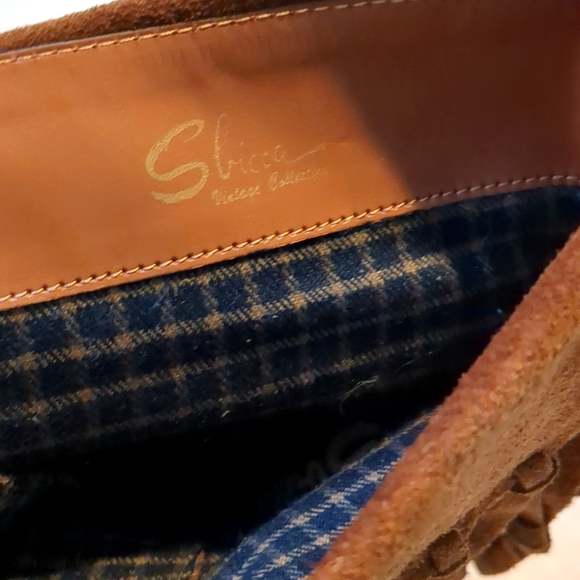 Cowboy style brown suede booties sz 10 - Picture 3 of 4